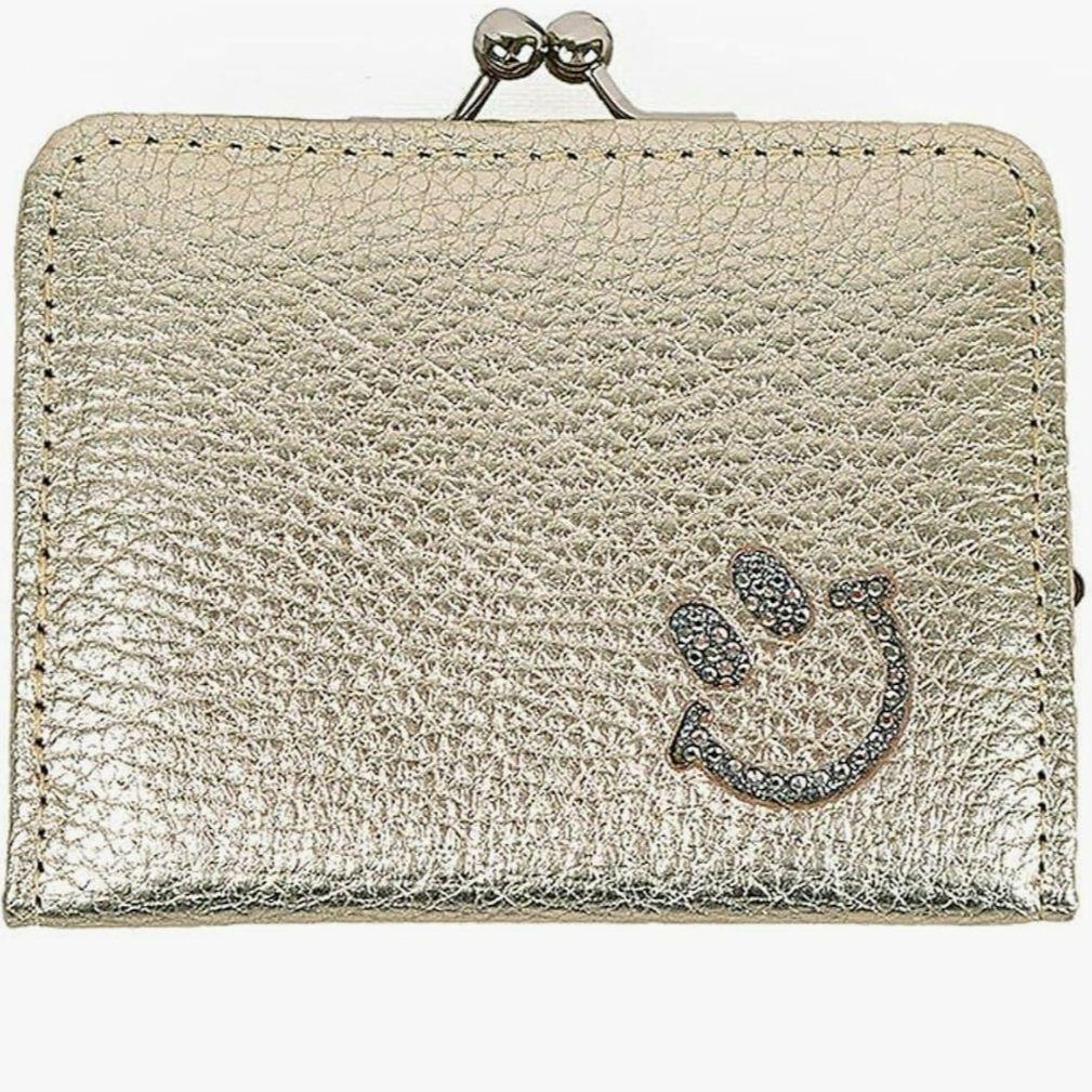 サロンドアルファード　小銭入れ がま口 財布 ケース 本革 スマイル