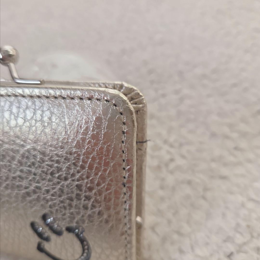 サロンドアルファード　小銭入れ がま口 財布 ケース 本革 スマイル