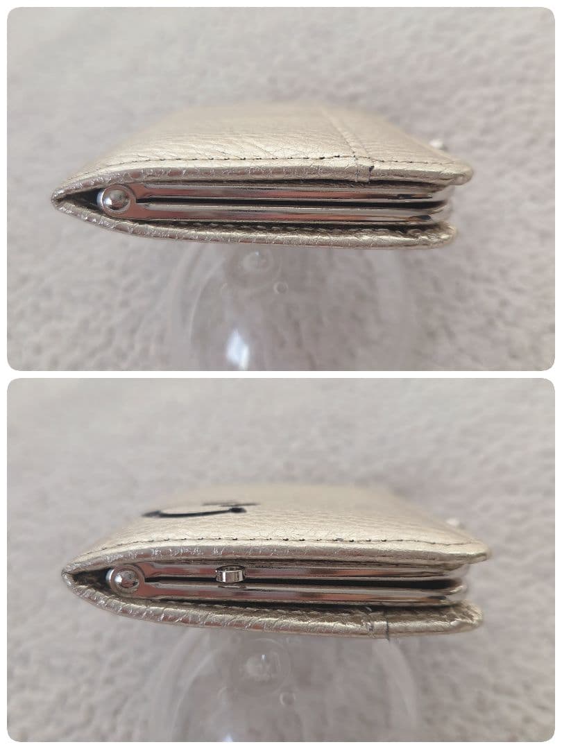 サロンドアルファード　小銭入れ がま口 財布 ケース 本革 スマイル