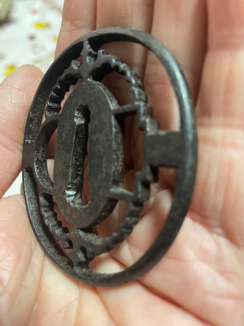 鍔　鉄地鍔　時代物　武具