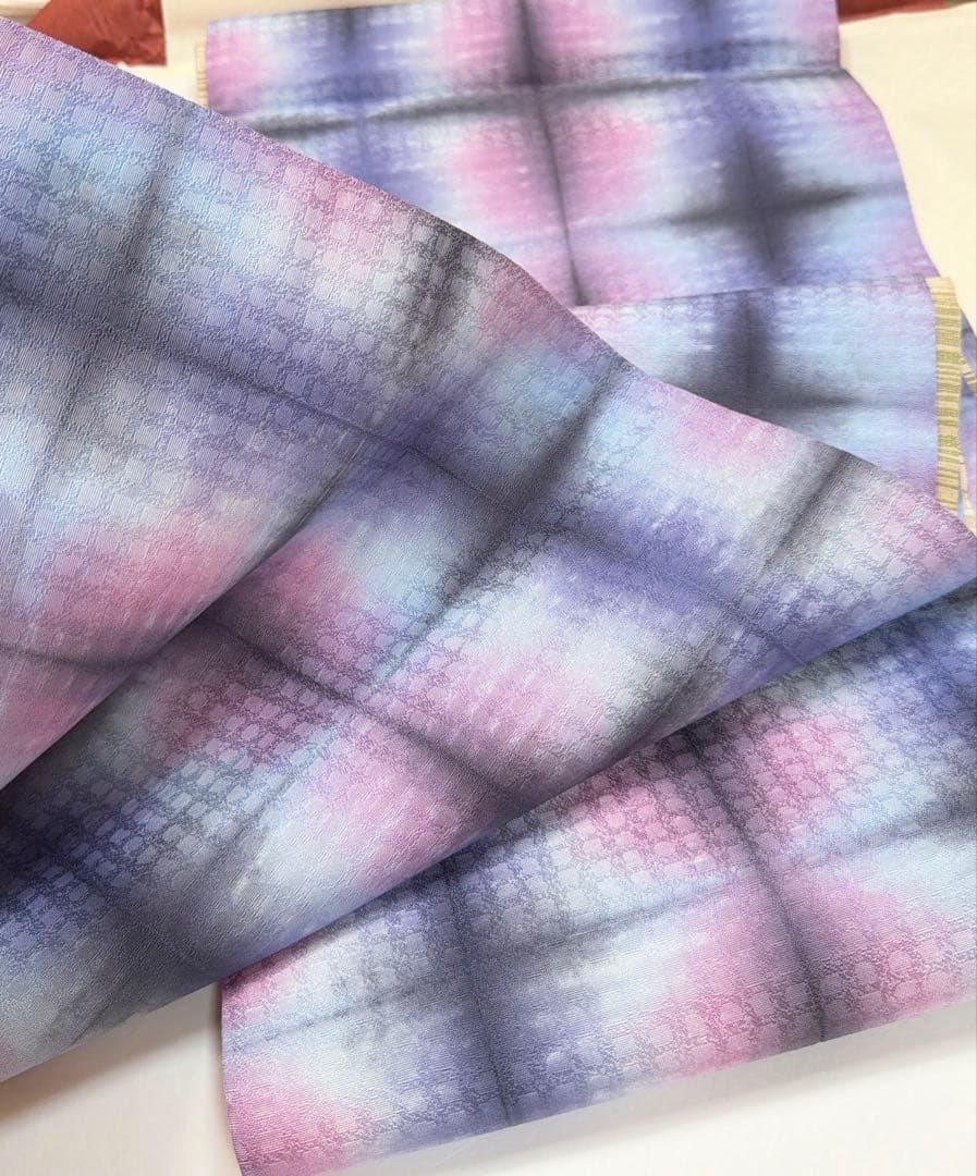 購入者　袋帯　正絹　板締め絞り　リバーシブル