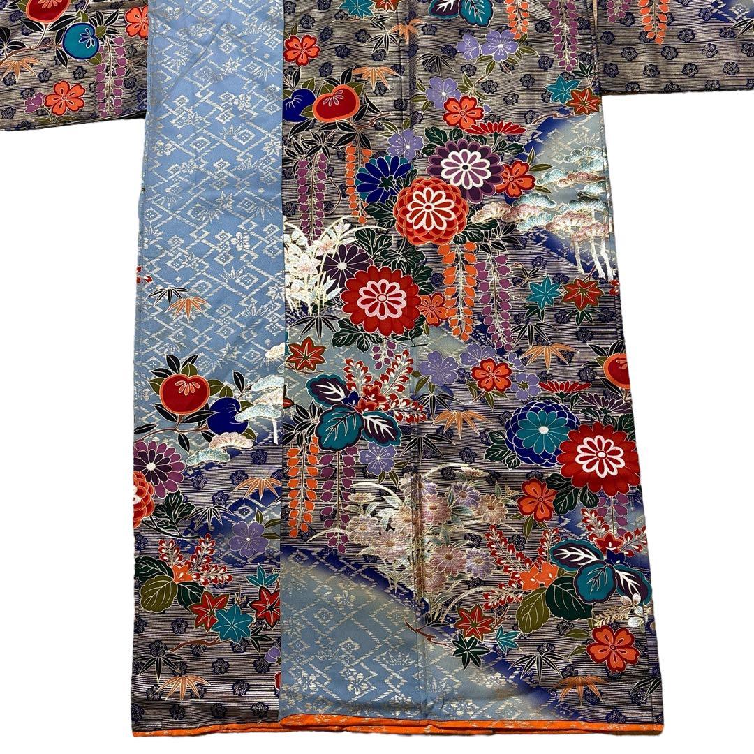 (あ969)渋めの色味の振袖㊗️大振袖⑤点セット✨