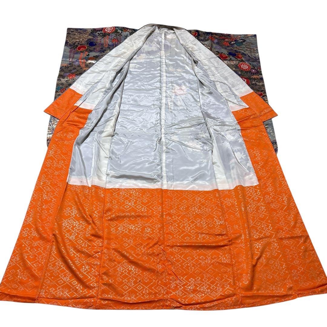 (あ969)渋めの色味の振袖㊗️大振袖⑤点セット✨