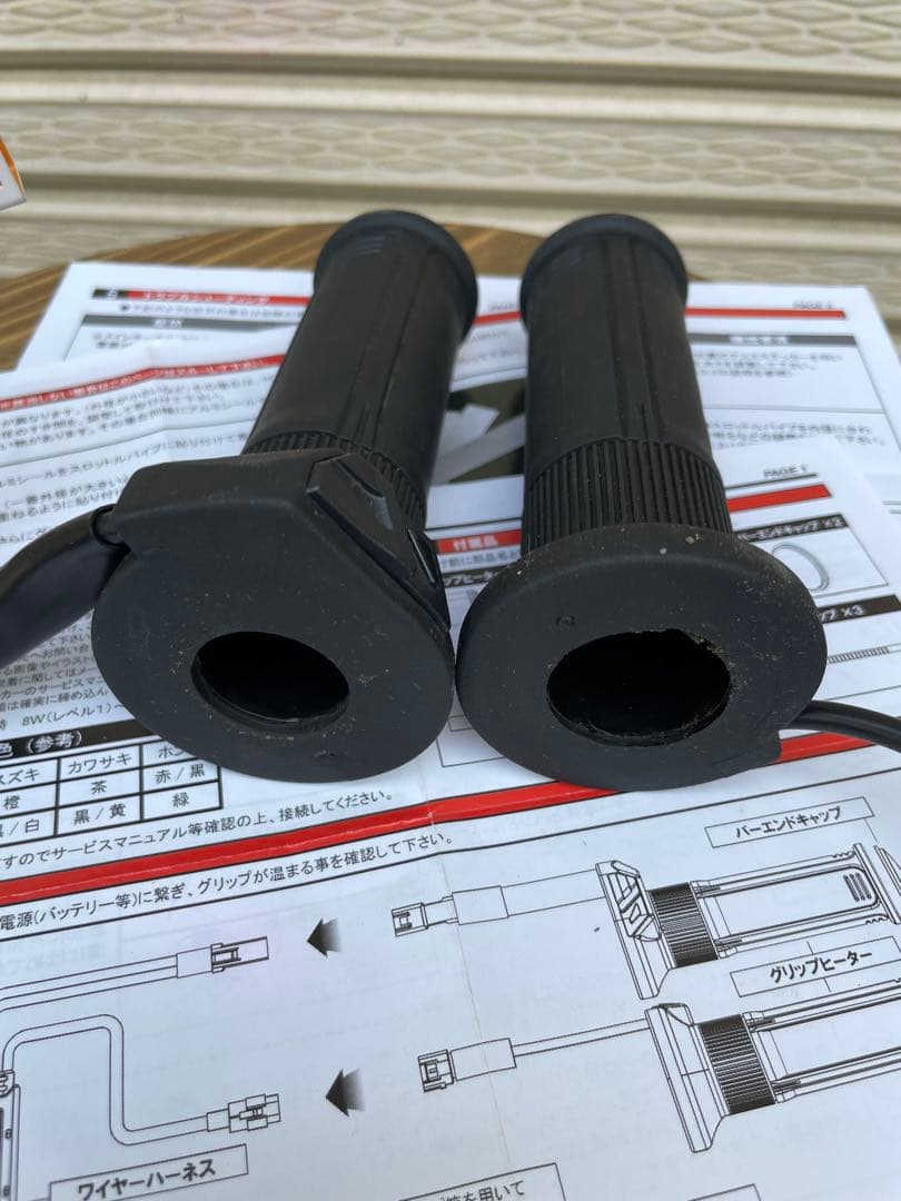 メダカ　バイク用 キジマハンドルグリップ ヒーターブラック