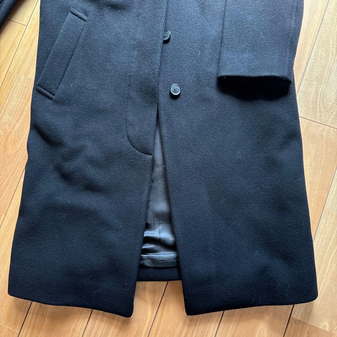 マッキントッシュロンドン44大きいサイズブラック フード付きロングコート15万