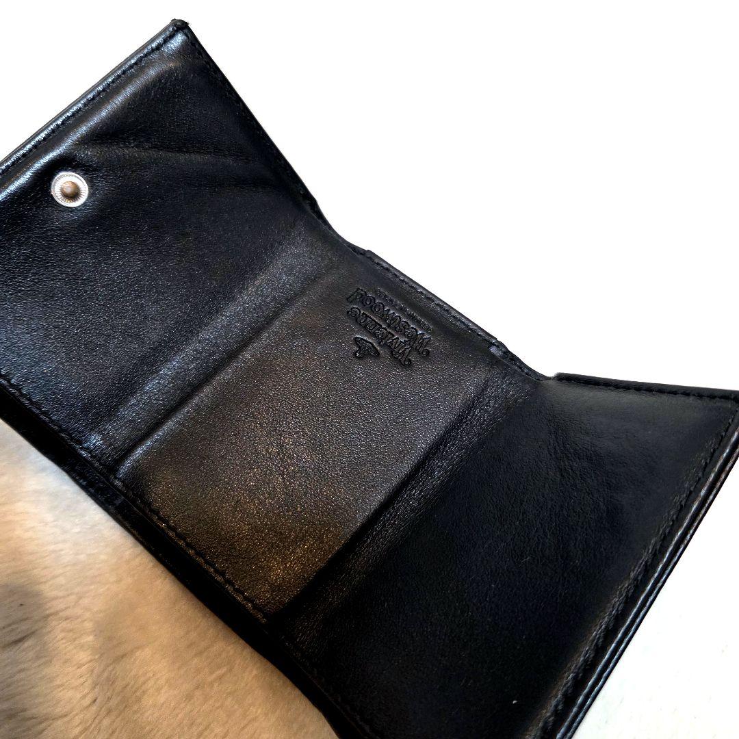 美品 ヴィヴィアンウエストウッド　3つ折り財布　レター型　オーブ　黒