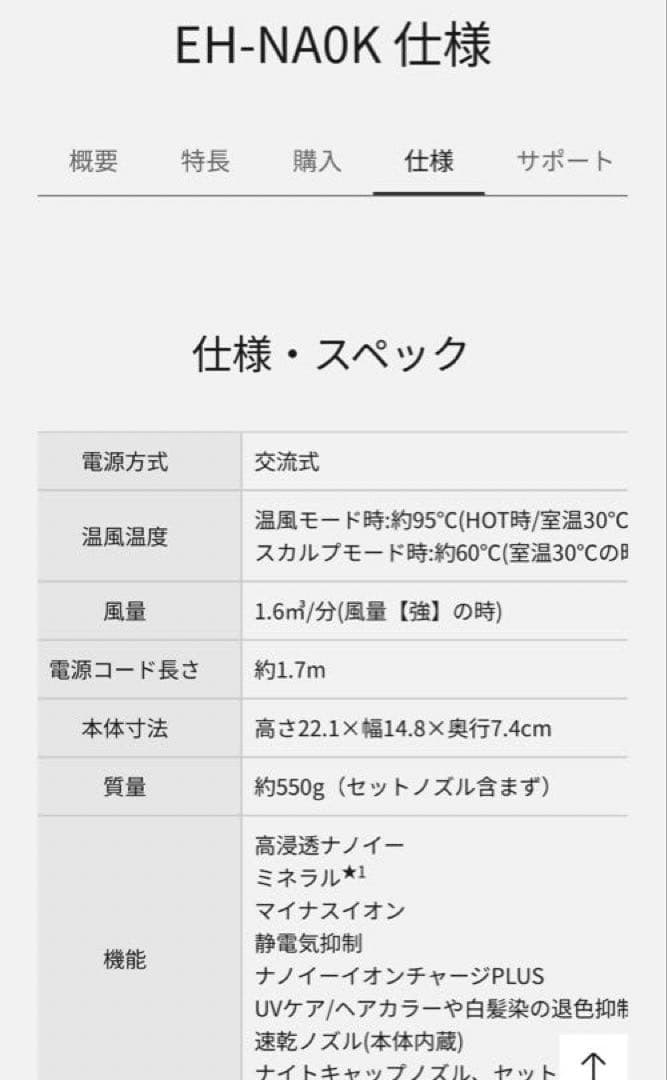 Panasonic ナノケア EH-NA0K 2025年製