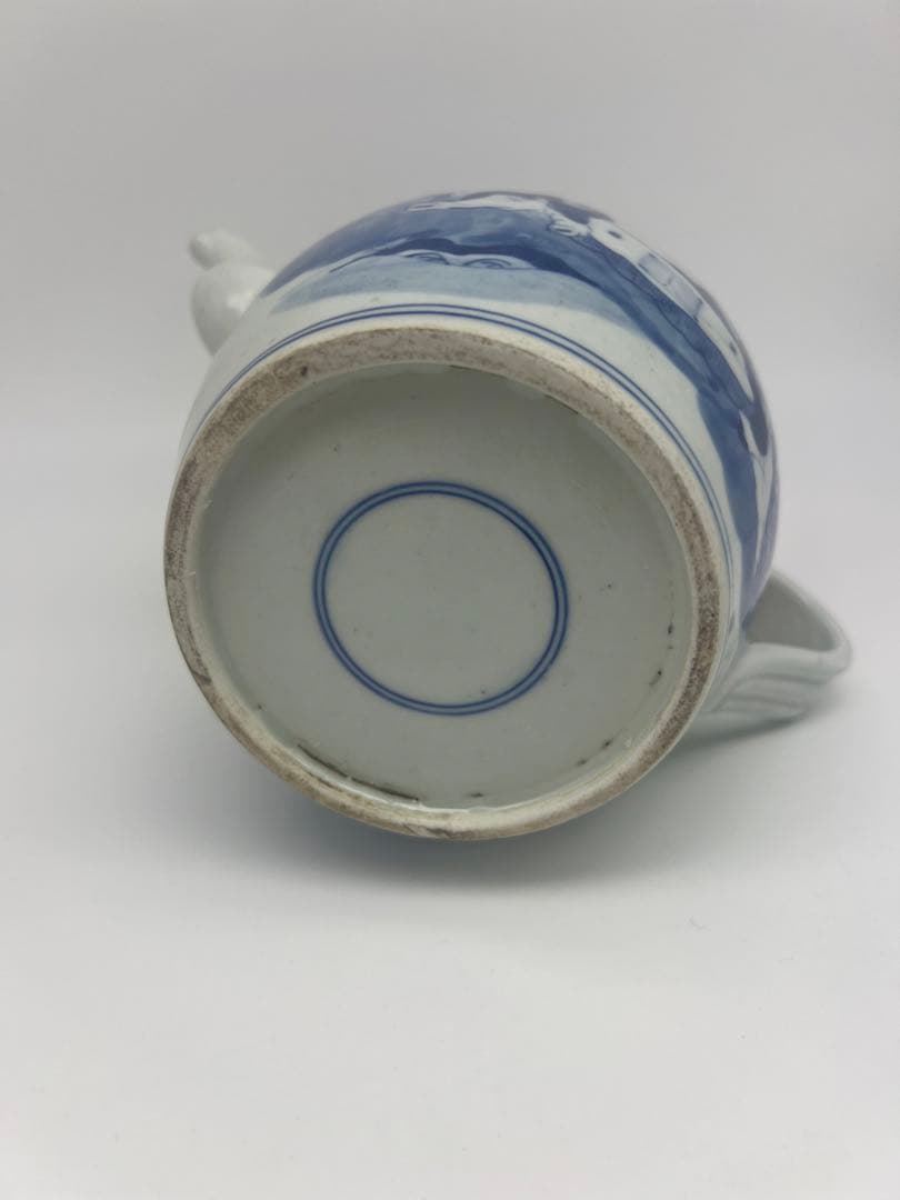 中国民国か清朝染付ティーポット骨董 古美術品コレクション唐物江戸青磁アンティーク