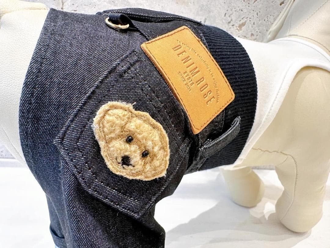 DENIM ROSE ワッペンカラーデニムパンツ