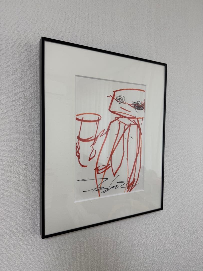 一点物 暗所保管 額付き FUTURA サイン付き アート フューチュラ 絵