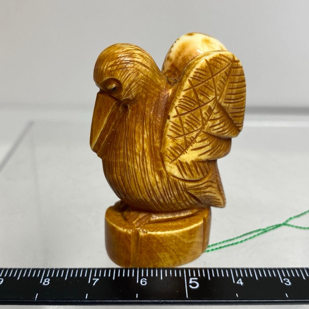 在銘　極上　鳥　根付　24g タサチ　東さ7-0916☆2F