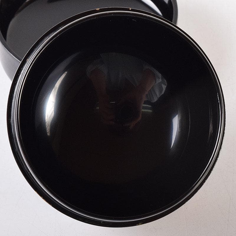 茶道具　越前塗　佐々木麗峰作　利休伝来写　笹蒔絵　中棗　共箱　V　7133