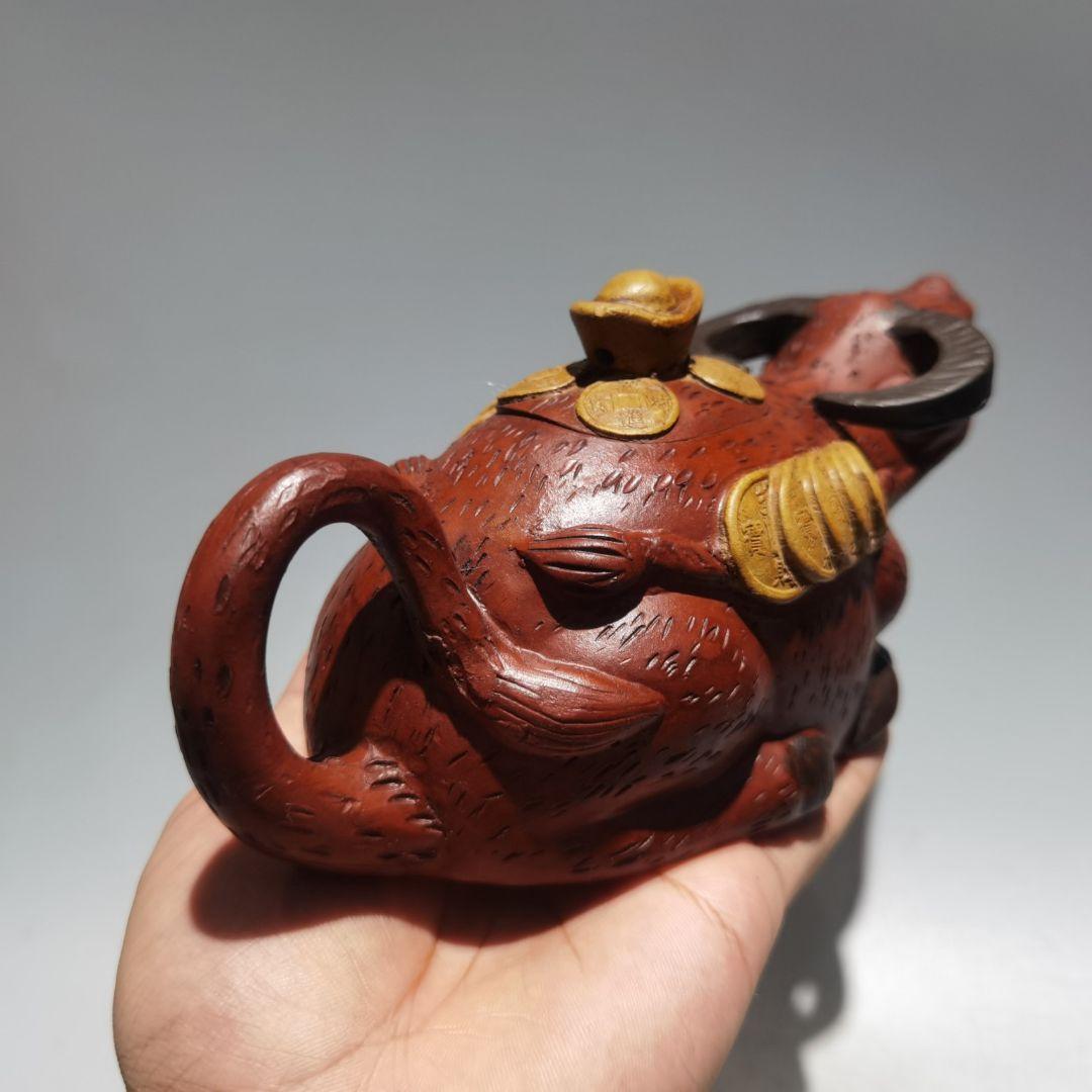 新品『中国茶器・招財進宝壺・こげ茶色』中国茶文化・茶道