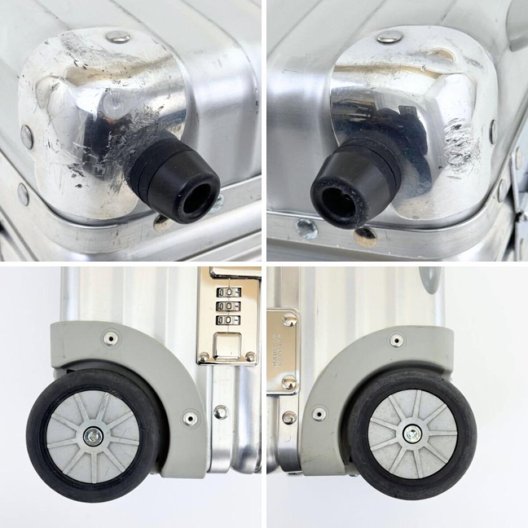 美品 リモワ クラシックフライト 33L 機内持ち込み 2輪 TSAロックベルト