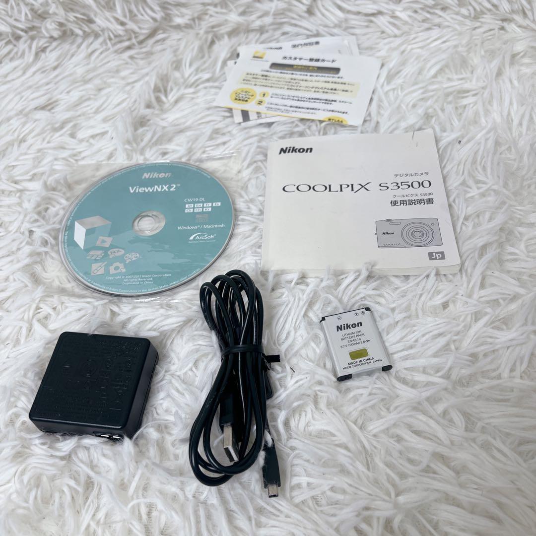 動作確認済✨Nikon COOLPIX S3500 ピンク デジカメ 付属品多数