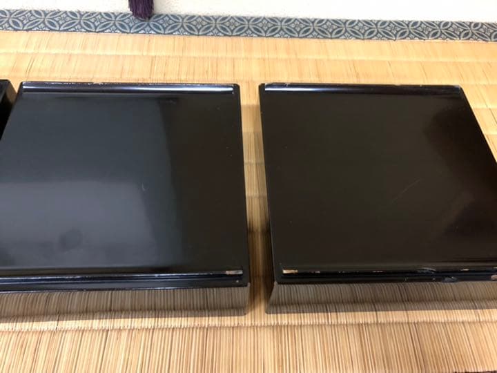 【黒塗】四段重箱／蓋２点