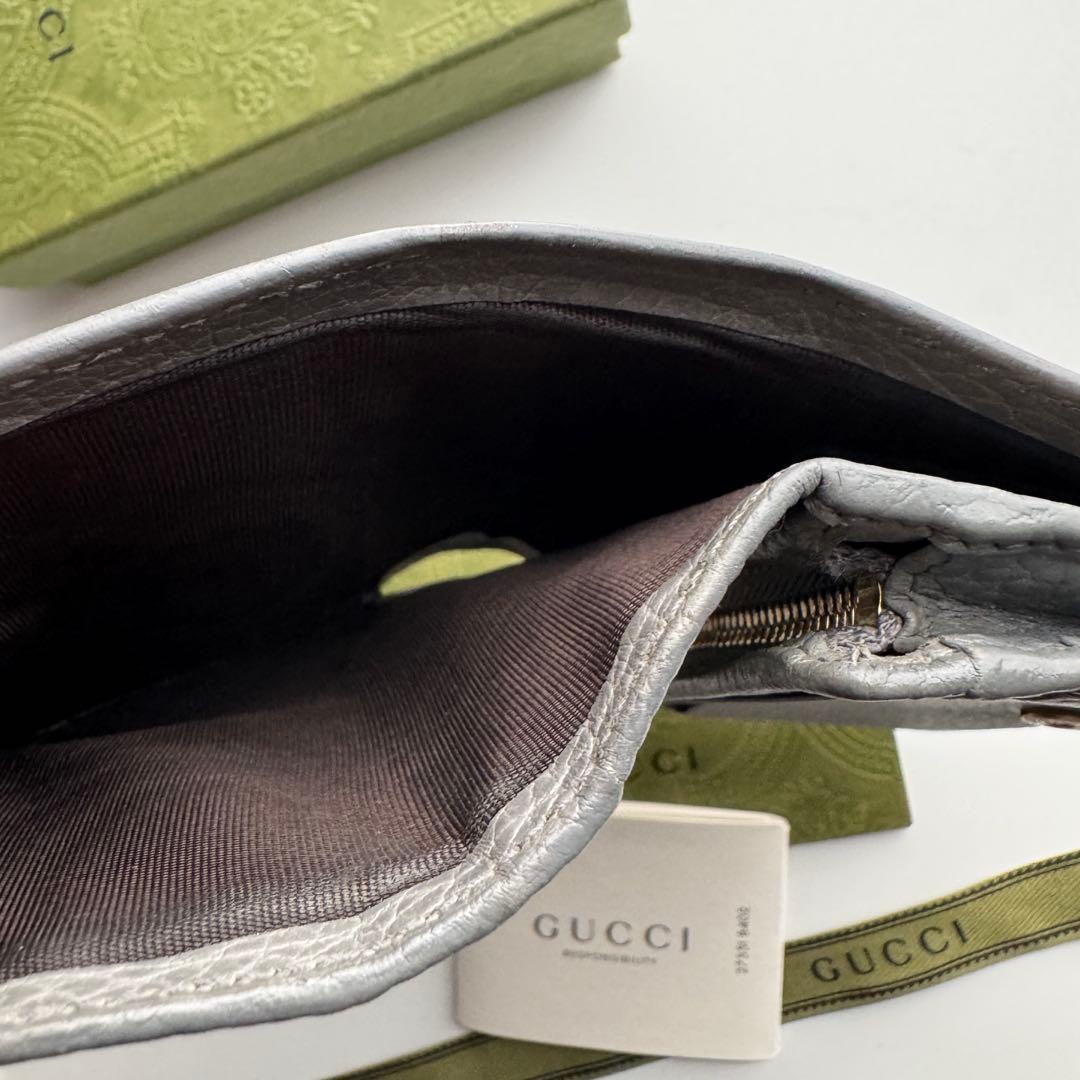 【極上美品】 215 GUCCI グッチ マーモント 2つ折り 財布 コンパクト