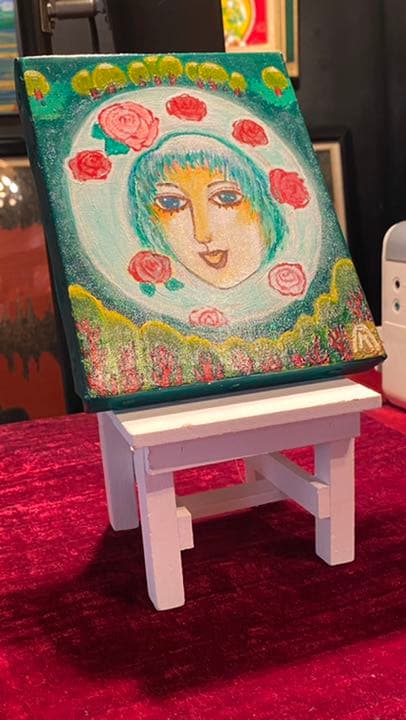 アクリル画】 商品名 透めいな貴方 0号 ミニチェアー付き