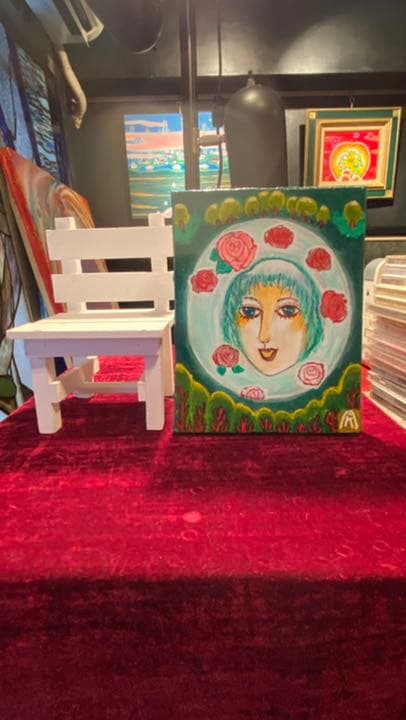 アクリル画】 商品名 透めいな貴方 0号 ミニチェアー付き