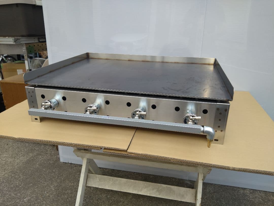 プロパンガス 鉄板焼 グリドル 幅７５cm ３辺フチ 送料無料 お好み広島焼き