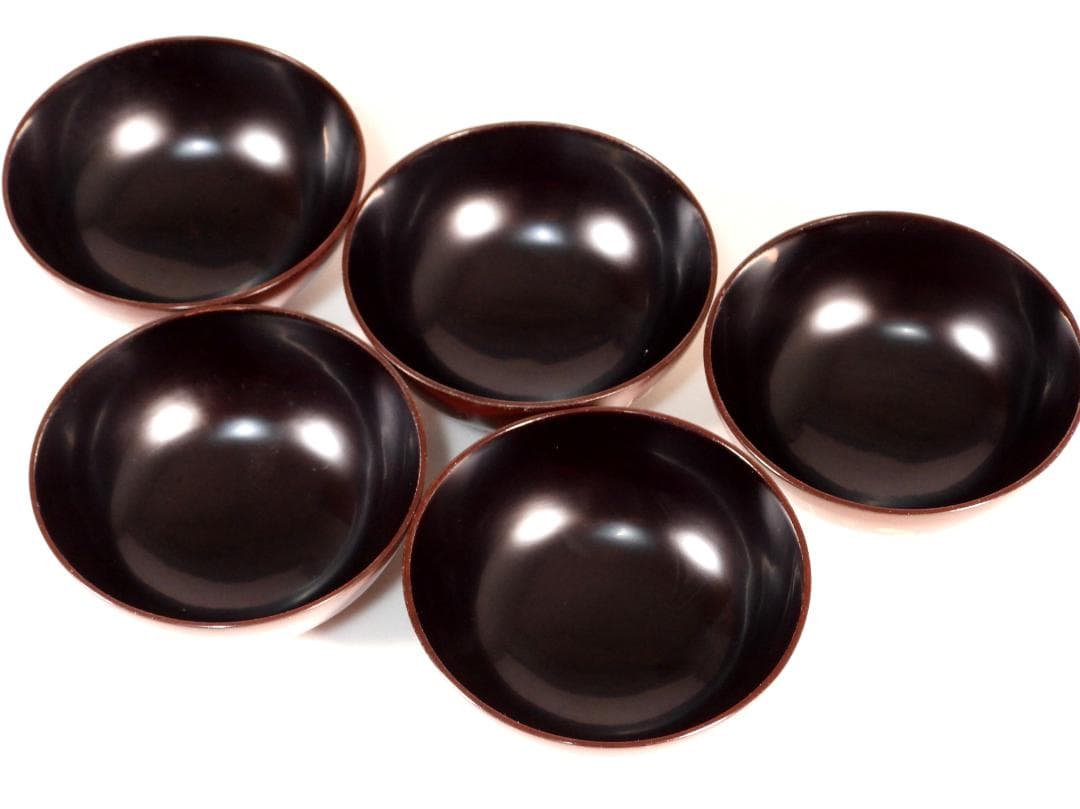 金蒔絵 木製 漆器 輪島金沢能登 汁椀蓋碗5客セット 小吸物碗