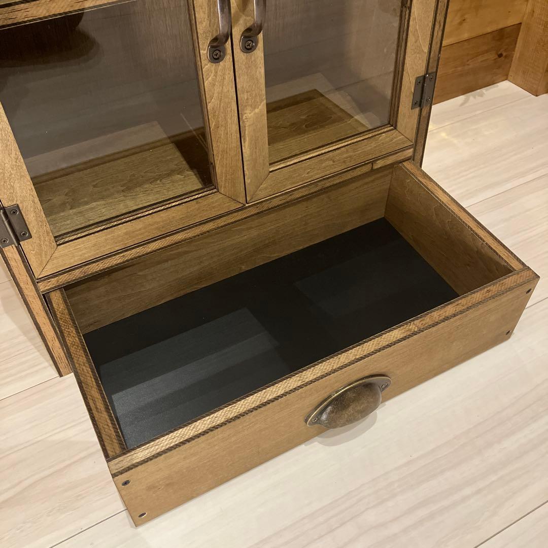 食器棚①　キャビネット　アンティーク　ハンドメイド　木製