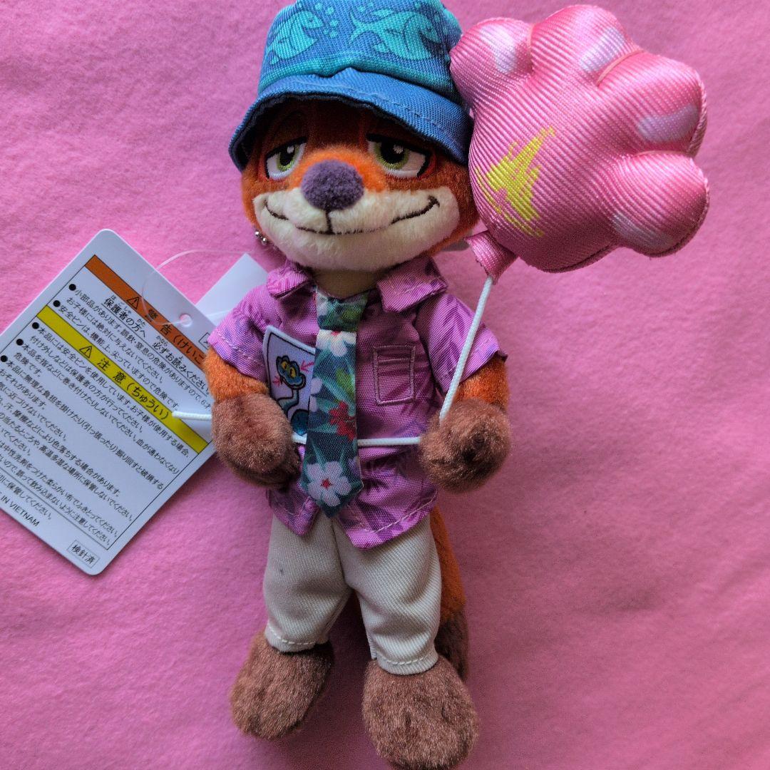 新品タグ付き　ニック・ジュディ　ぬいぐるみバッジ　２点　ズートピア　ディズニー