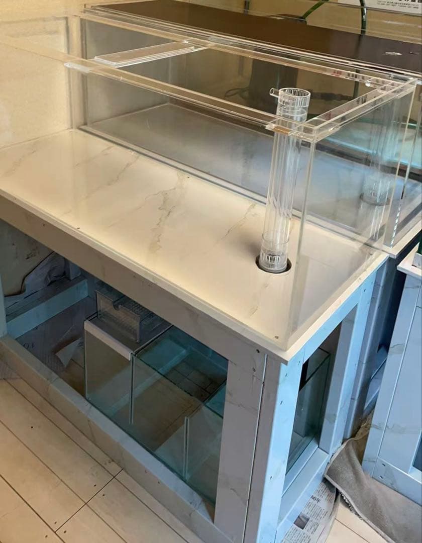激安‼️引き取り限定⇒ 120-45-45オーバーフローアクリル水槽 と台のセット