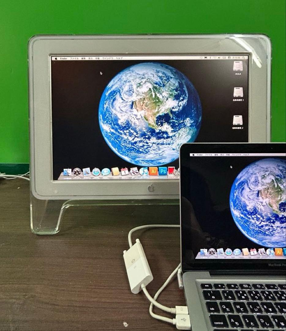 動作商品Appleモニター＆ADC DV I変換器＆mini portアダプター