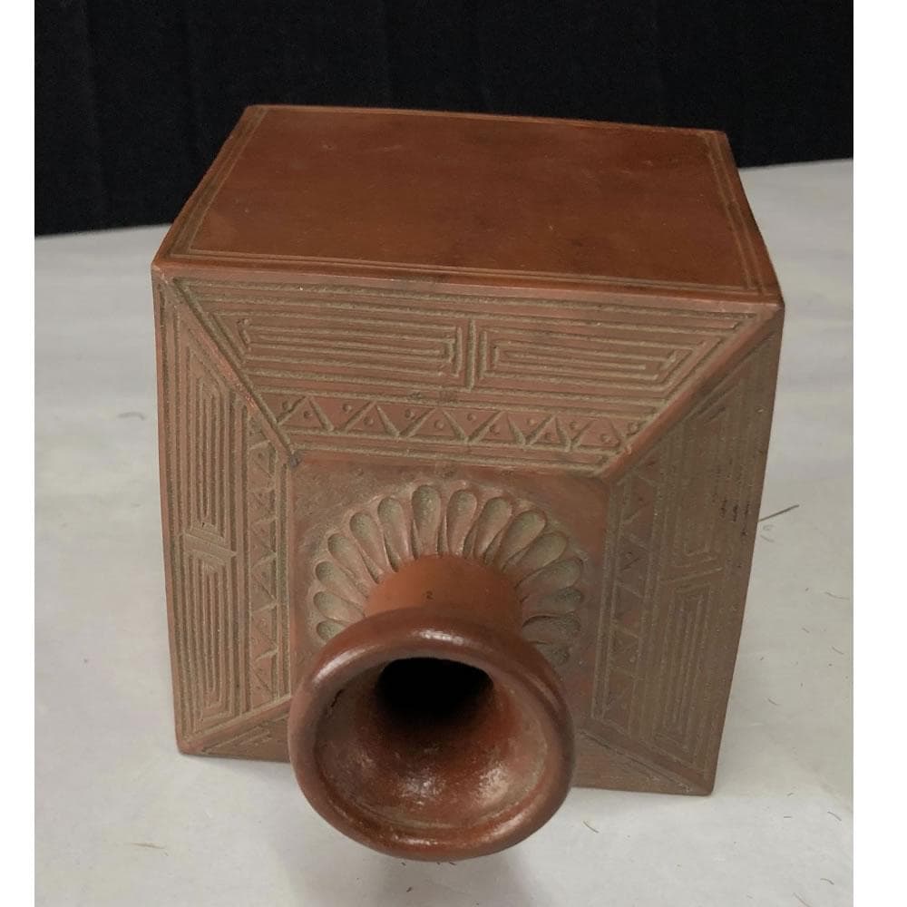 e2843 古備前 升徳利 松 角徳利 刻印 備前焼 酒徳利 (e1716)