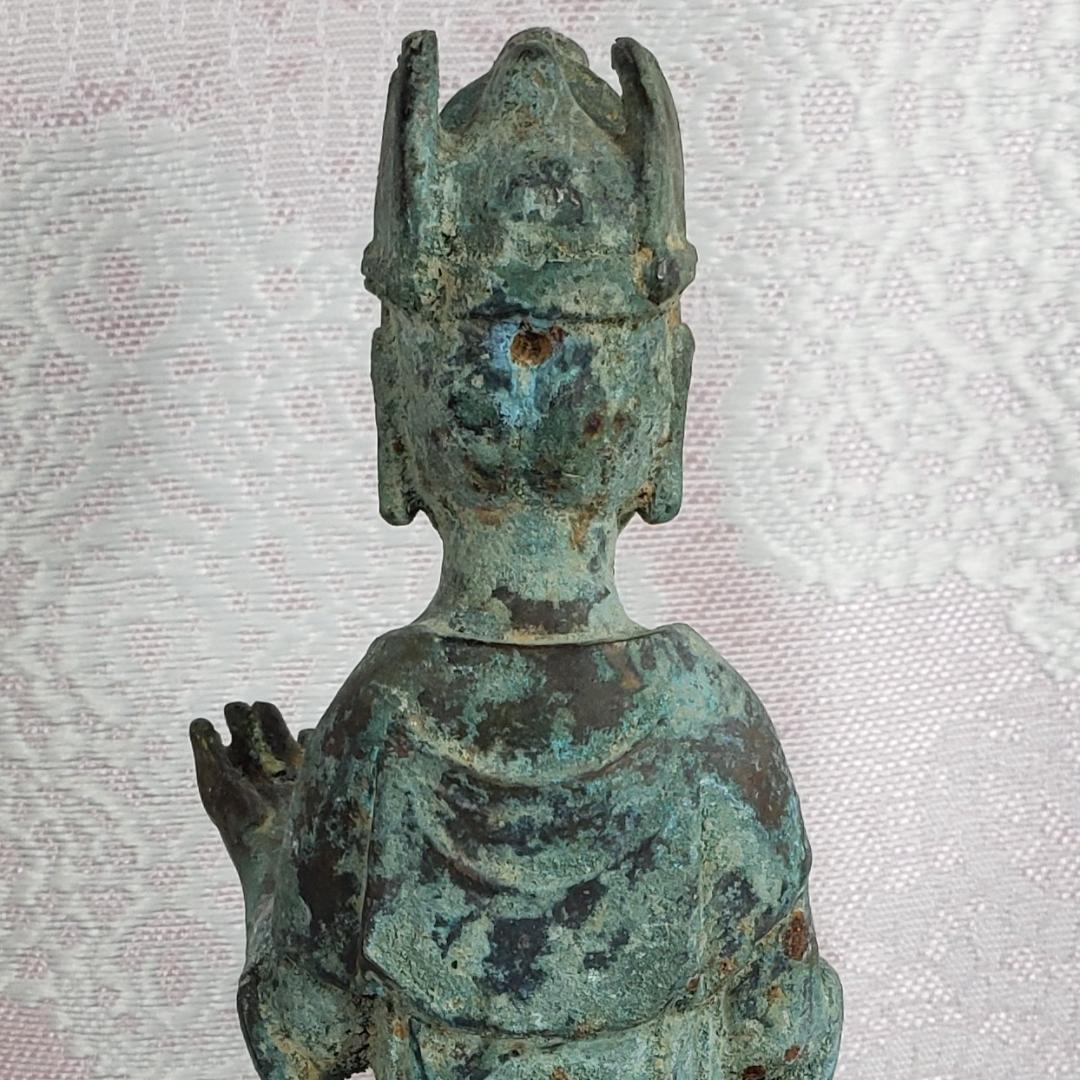 ◆新羅仏 金銅観音菩薩立像 仏像◆検）天平仏 飛鳥仏 高麗仏 百済仏 空海 親鸞