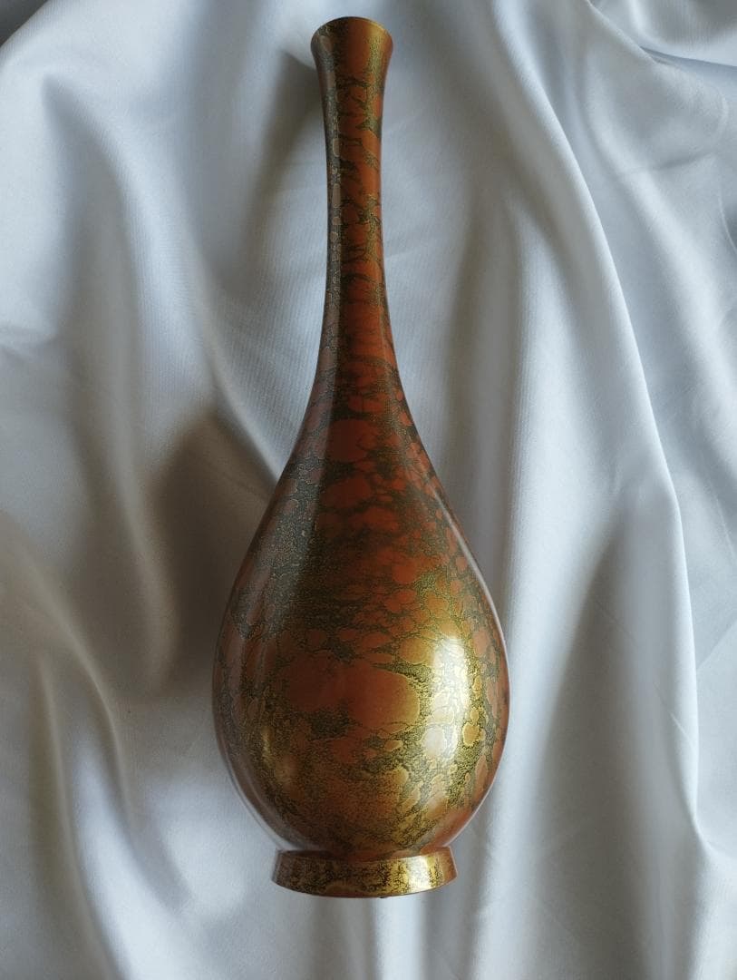 青銅花瓶　鶴首　蔵出し　詳細不明