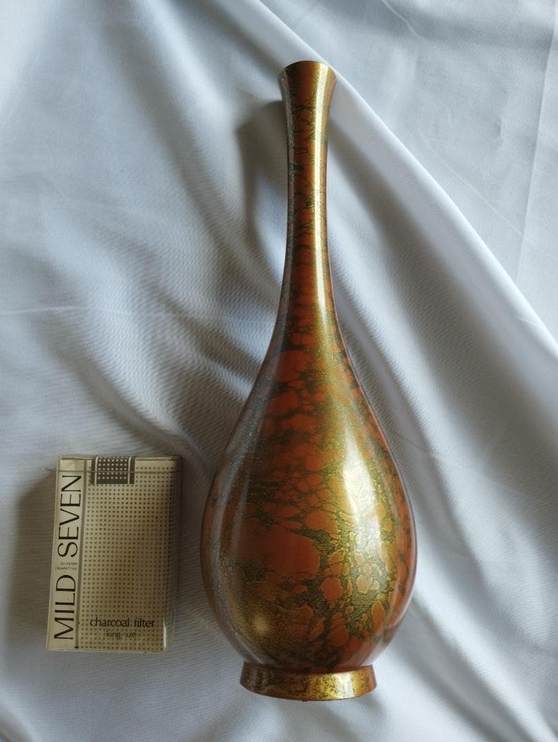 青銅花瓶　鶴首　蔵出し　詳細不明