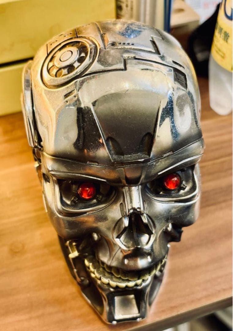 超レアリアルターミネーターサイボーグスカル フィギュア メタリックシルバー