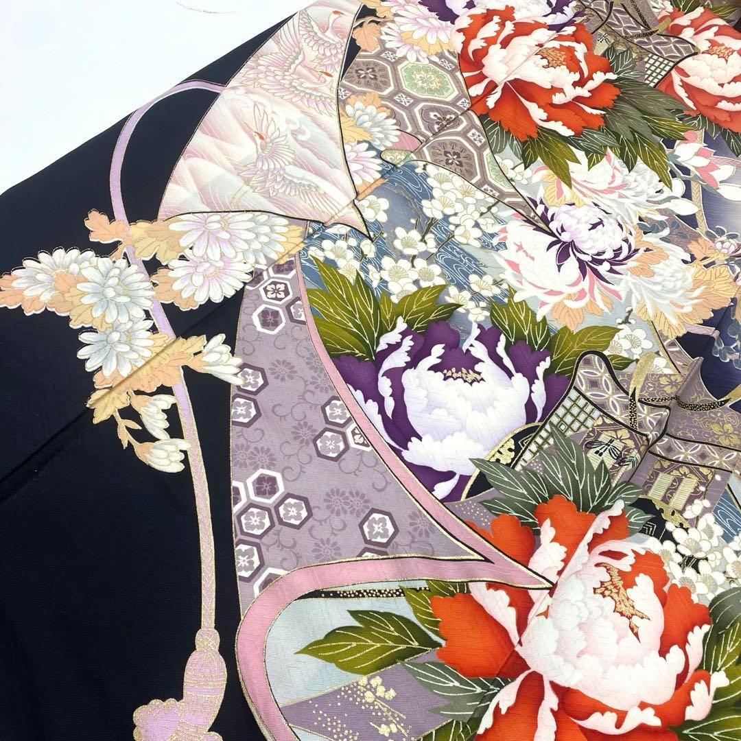 MK-1307 振袖 成人式 牡丹 組紐 熨斗 梅 暈し 薄桃色 トールサイズ