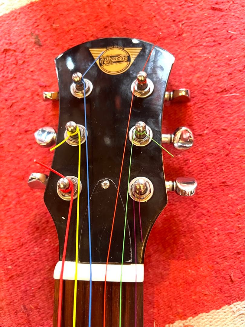 Pignose エレキギター レッド　新品弦張り替え済み　ケース付き
