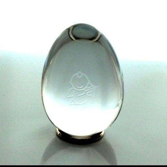 【美品】バカラ　ロイヤルエッグ 　キューピー　クリスタル卵型置物 　箱付き