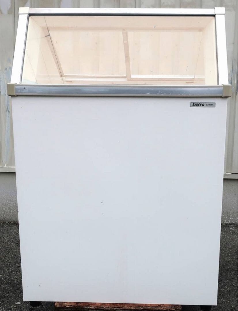 SANYO 冷凍庫 ガラス蓋付き　ディッピングケース　冷凍ショーケース　アイス