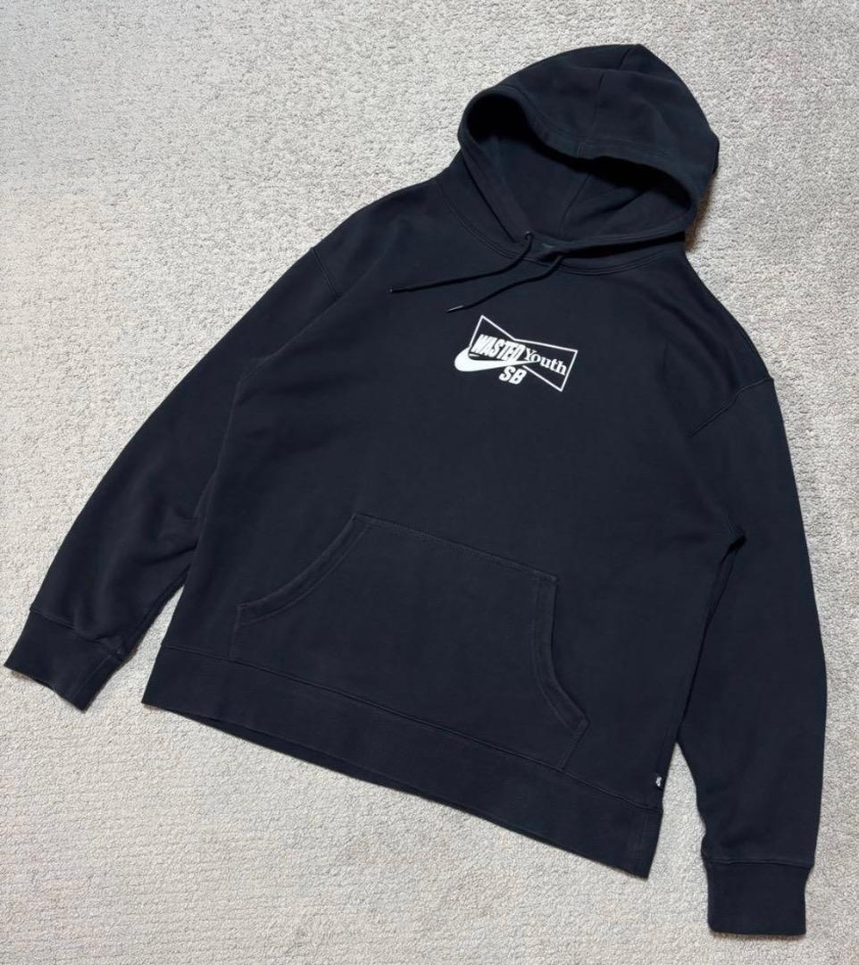 【タイムセール】NIKE SB×Wasted Youth パーカー ブラック