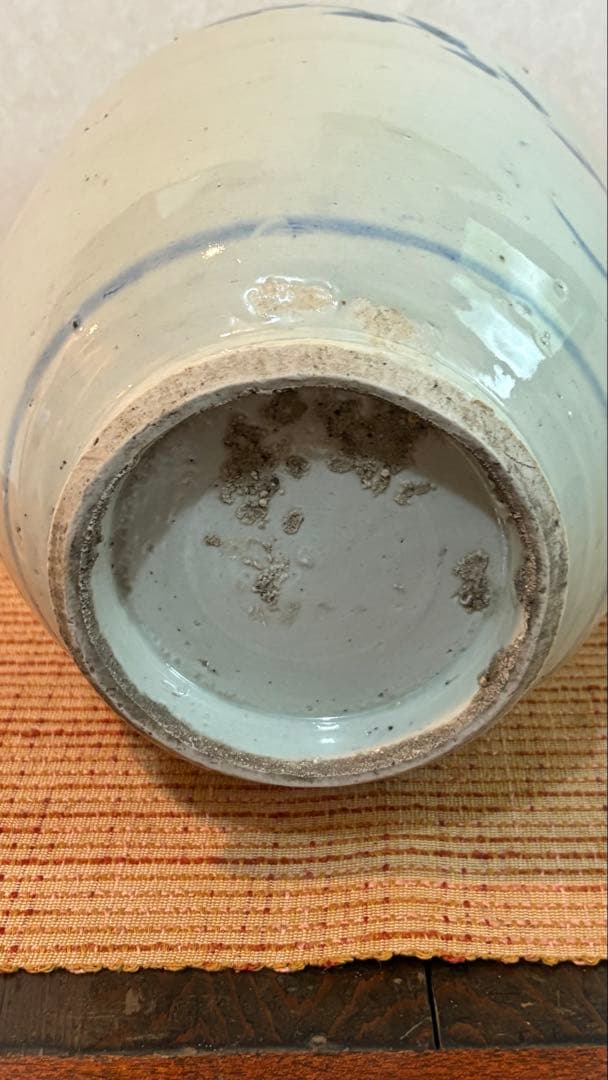 古民具　古染付　水柱　酒壺　白磁 清時代　中国美術　骨董