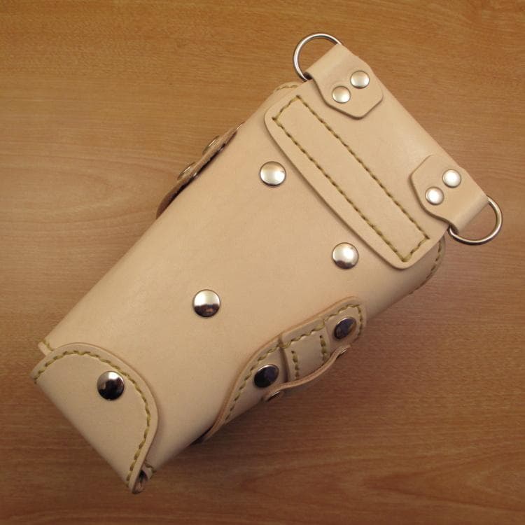 ☆特別価格☆　ヌメ革ナチュラル　６丁差し　 シザーケース　SCY-158/NA3