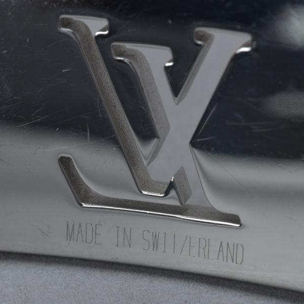 ルイヴィトン ブラスレ シャンゼリゼ ブレスレット バングル シルバー黒 レザー