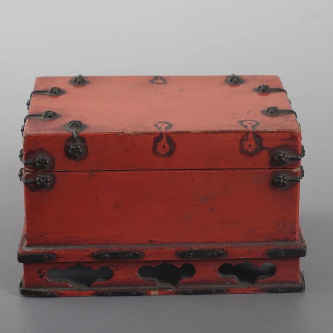 朱塗り 脚付 蓋物 古美術 古道具 アンティーク 漆器