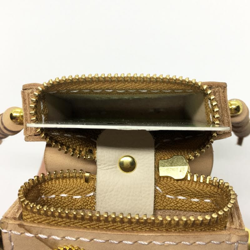 【本革】ケース 小物入れ あずき色 ロボット レザー ハンドメイド