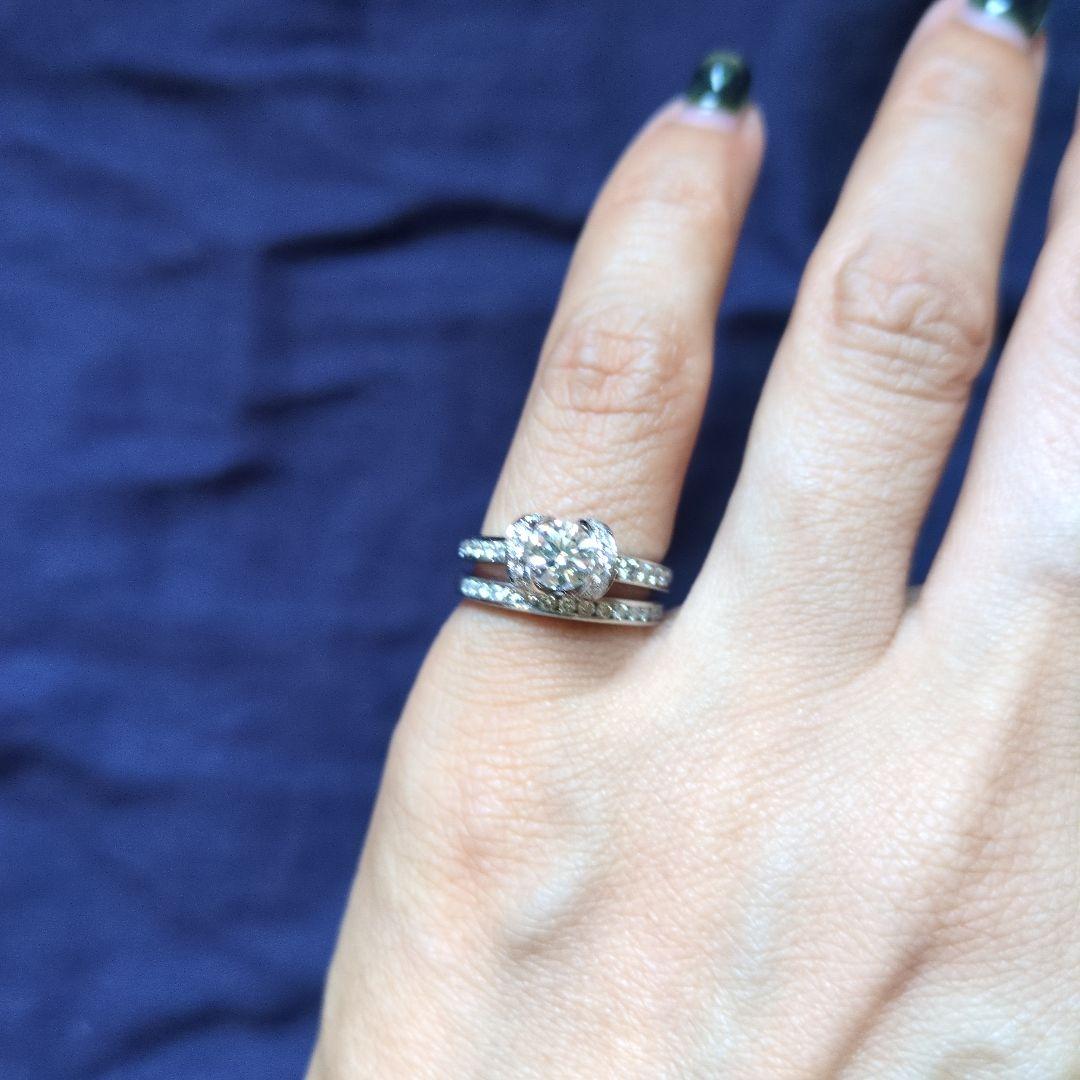 ティファニー　ハーフエタニティリング　pt950 8号