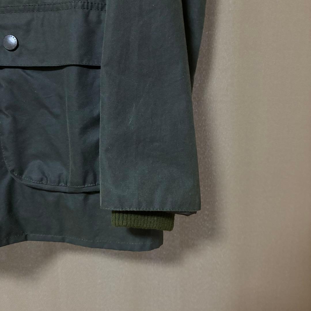 ダークグリーン コーデュロイ襟ジャケット　バブアー　barbour