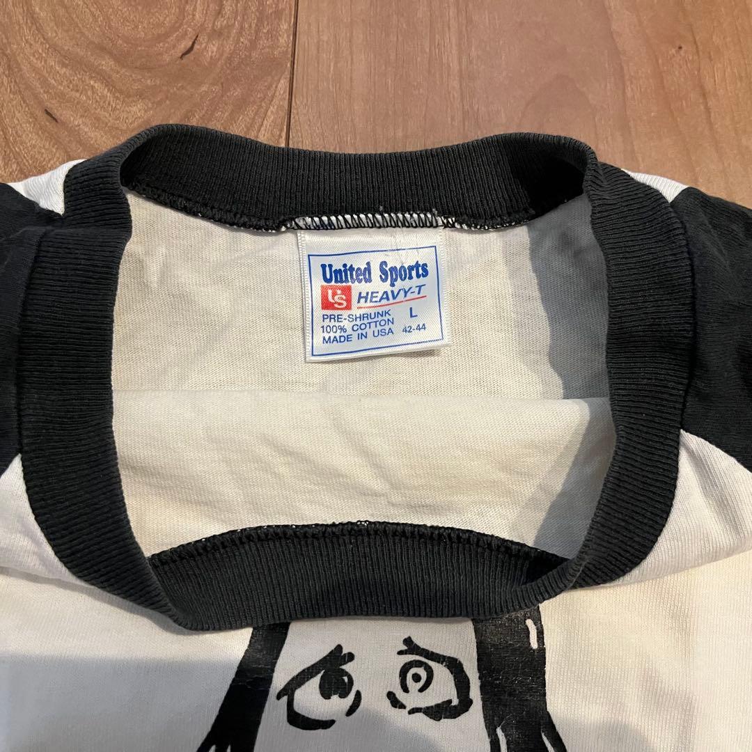 【USA製】90s マリリンマンソン × スヌーピー 7分袖 ラグランTシャツL