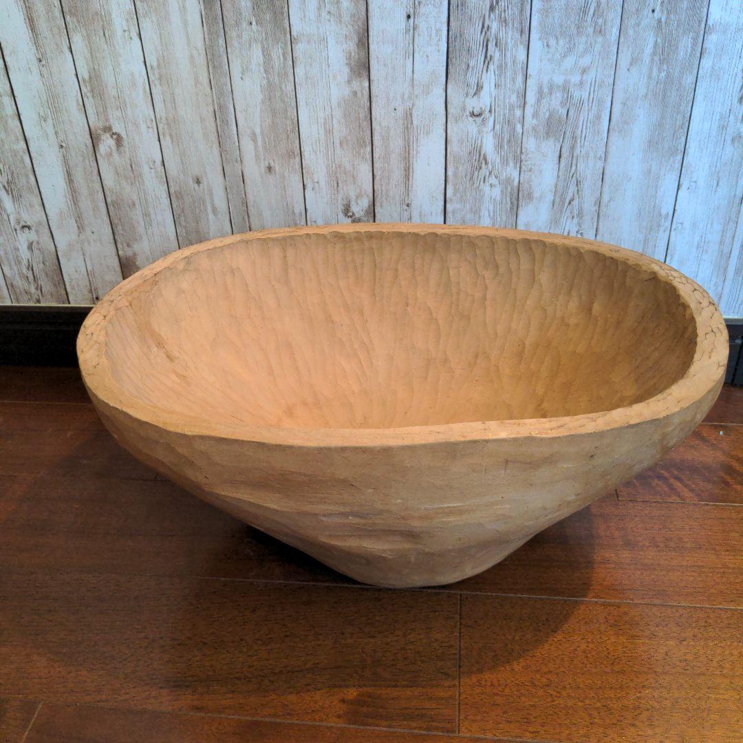 こね鉢 古道具 木製 日本製 ウッドボウル そば鉢 ねり鉢 蚤の市