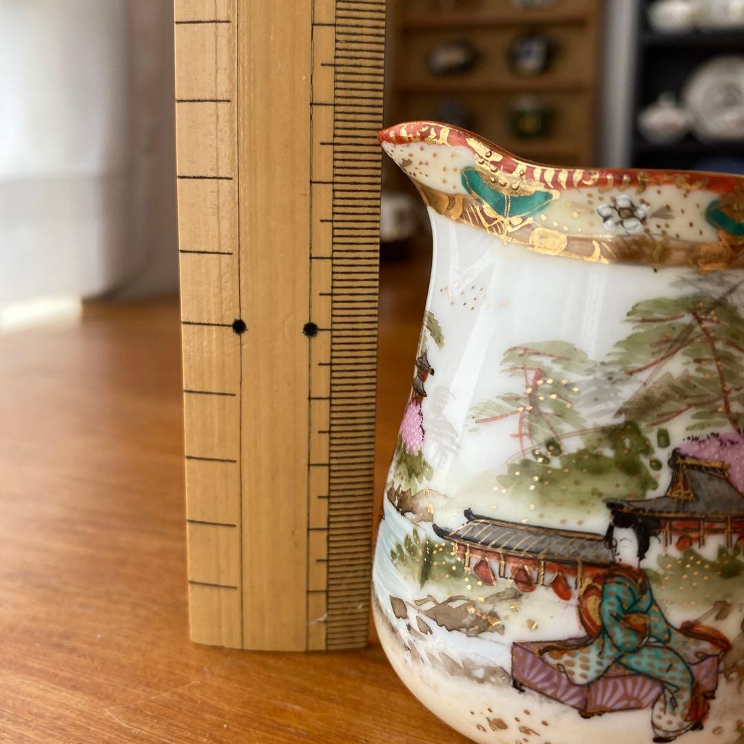 オールドノリタケ　ミルクジャグ　クリーマー　英国里帰り品　人気の着物絵　芸者