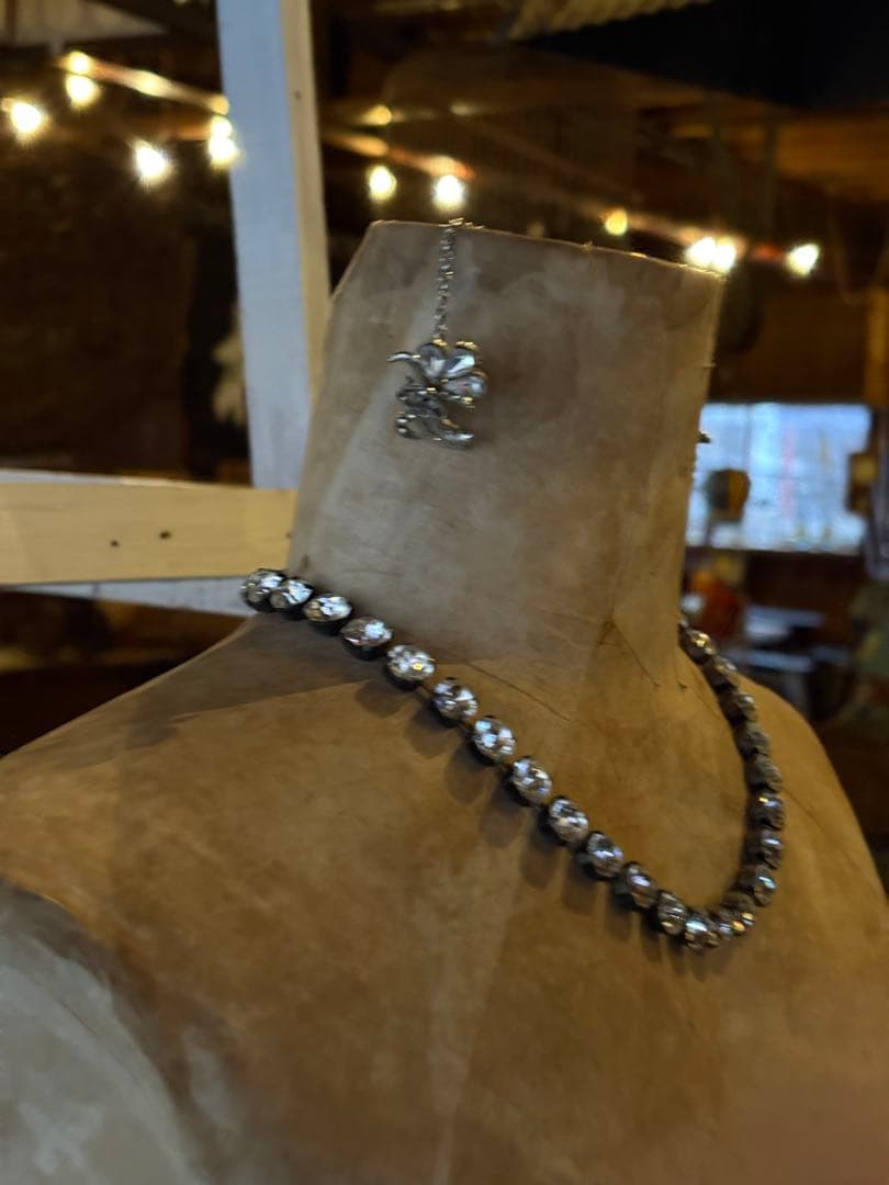 ❺ 戦前ヴィンテージ ✨ ペーストストーンネックレス　アールデコ〜戦中初期